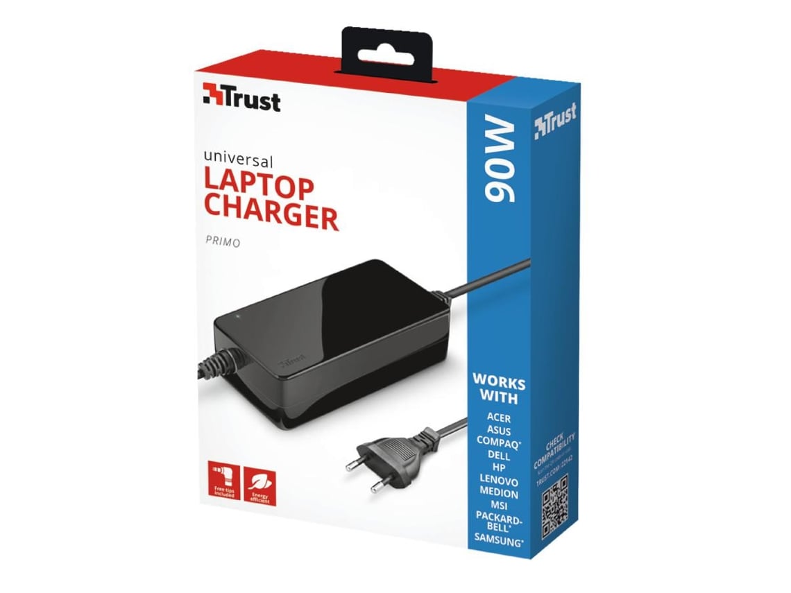 Carregador de Portátil Universal Trust Primo 22142/ 90W/ Automático/ 6 Conectores/ Voltagem 18-20V - Imagem 4
