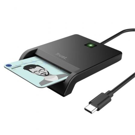 Leitor de Cartões Inteligentes Trust Primo 26253 USB Tipo-C Preto - Imagem 2
