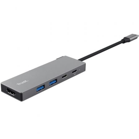 Docking USB Tipo-C Trust Dalyx/ 2xUSB/ 1xHDMI 4K/ 2xUSB Tipo-C/ Cinzento - Imagem 4