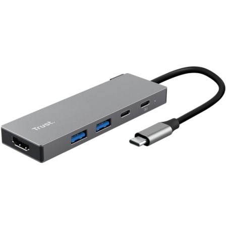 Docking USB Tipo-C Trust Dalyx/ 2xUSB/ 1xHDMI 4K/ 2xUSB Tipo-C/ Cinzento