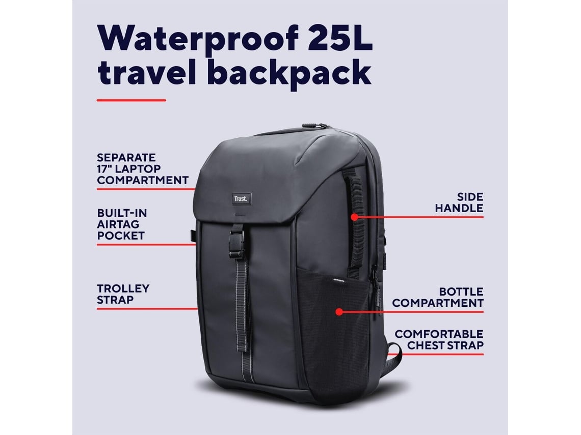 Mochila Trust Jersey para Portáteis até 17"/ Cinzento - Imagem 5