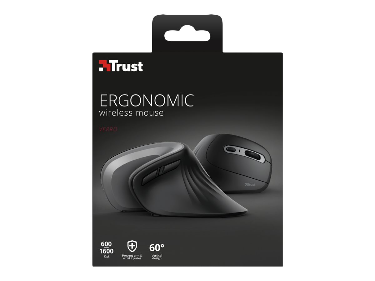 Rato Ergonómico Sem Fios Trust Verro/ Até 1600 DPI - Imagem 2