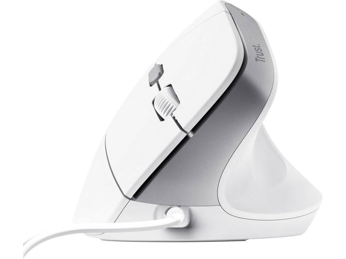 Rato Vertical Trust Bayo II/ Até 2400 DPI/ Branco