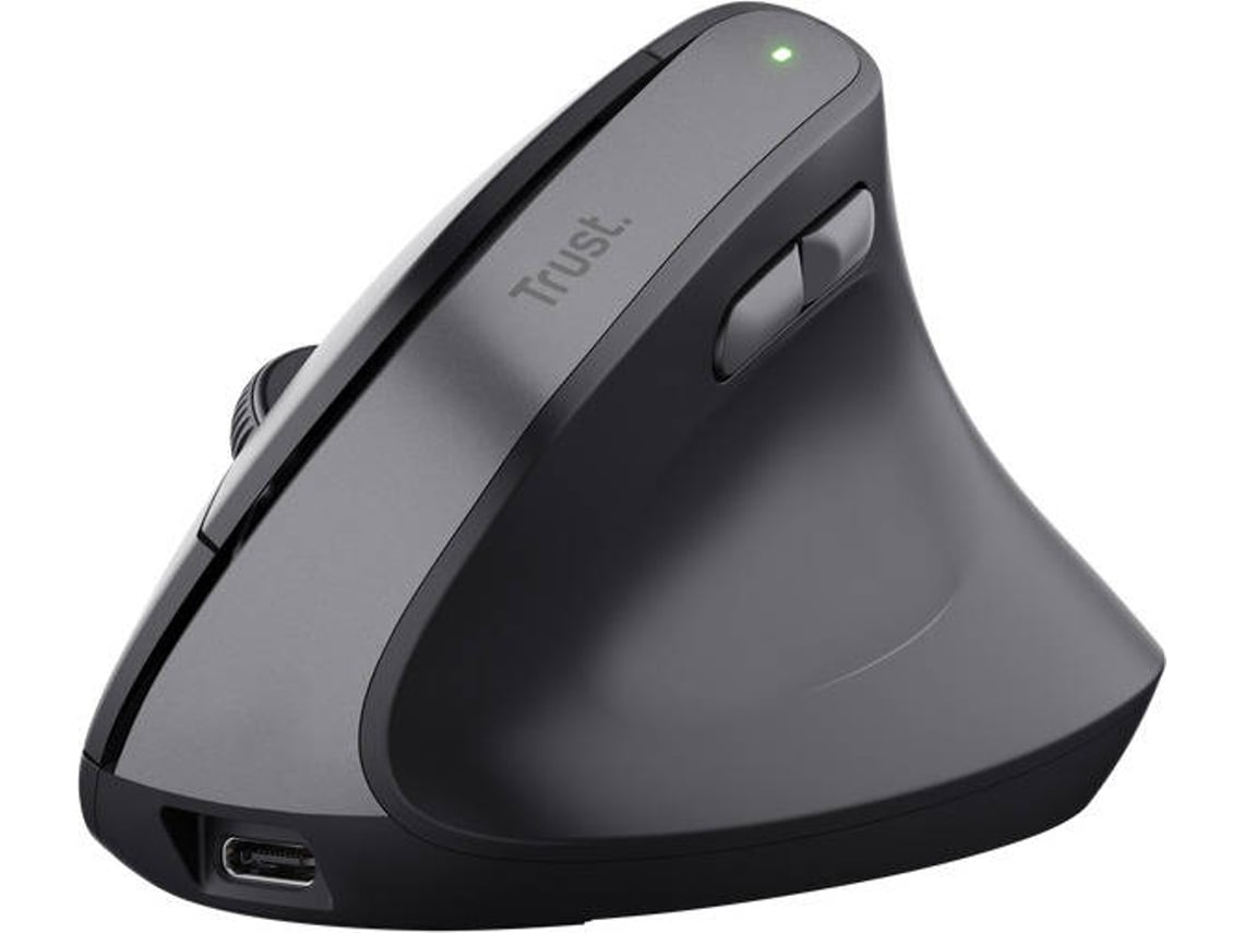 Rato Vertical Sem Fios Trust Bayo II/ Bateria recarregável/ Até 2400 DPI