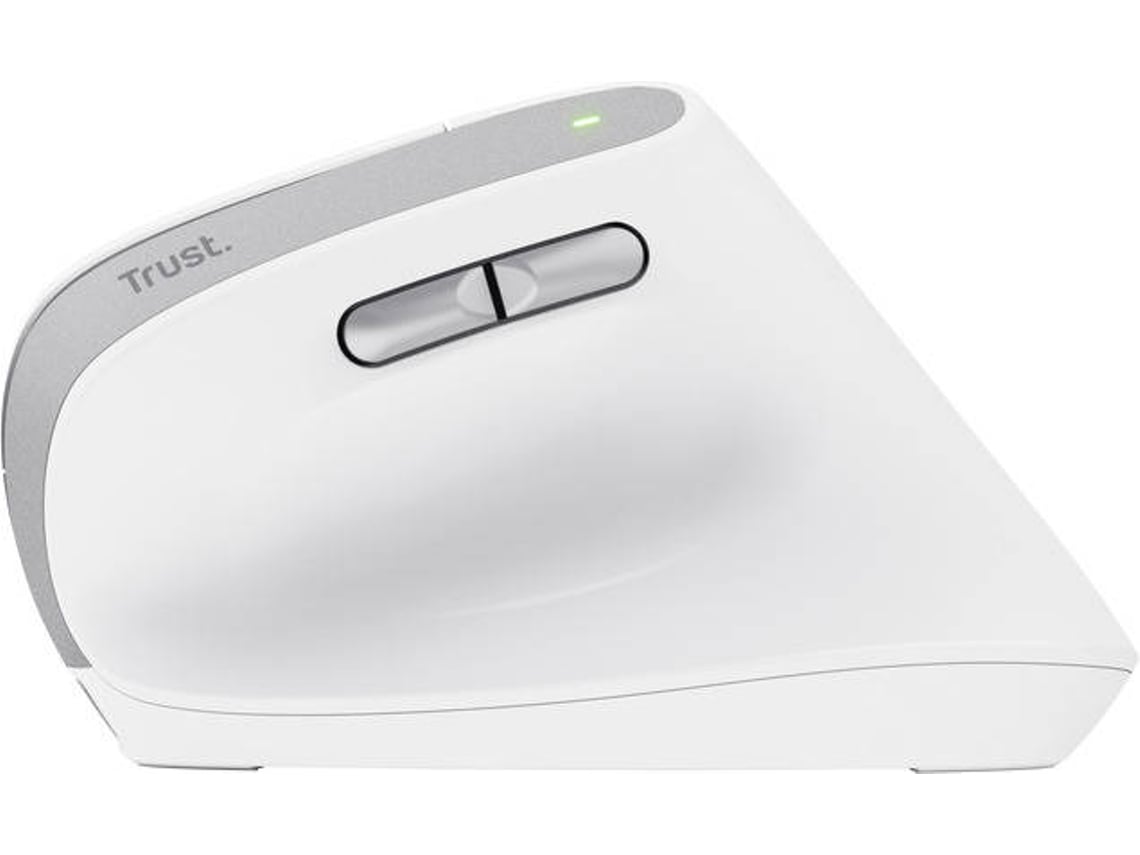 Rato Vertical Sem Fios Trust Bayo II/ Bateria recarregável/ Até 2400 DPI/ Branco - Imagem 7