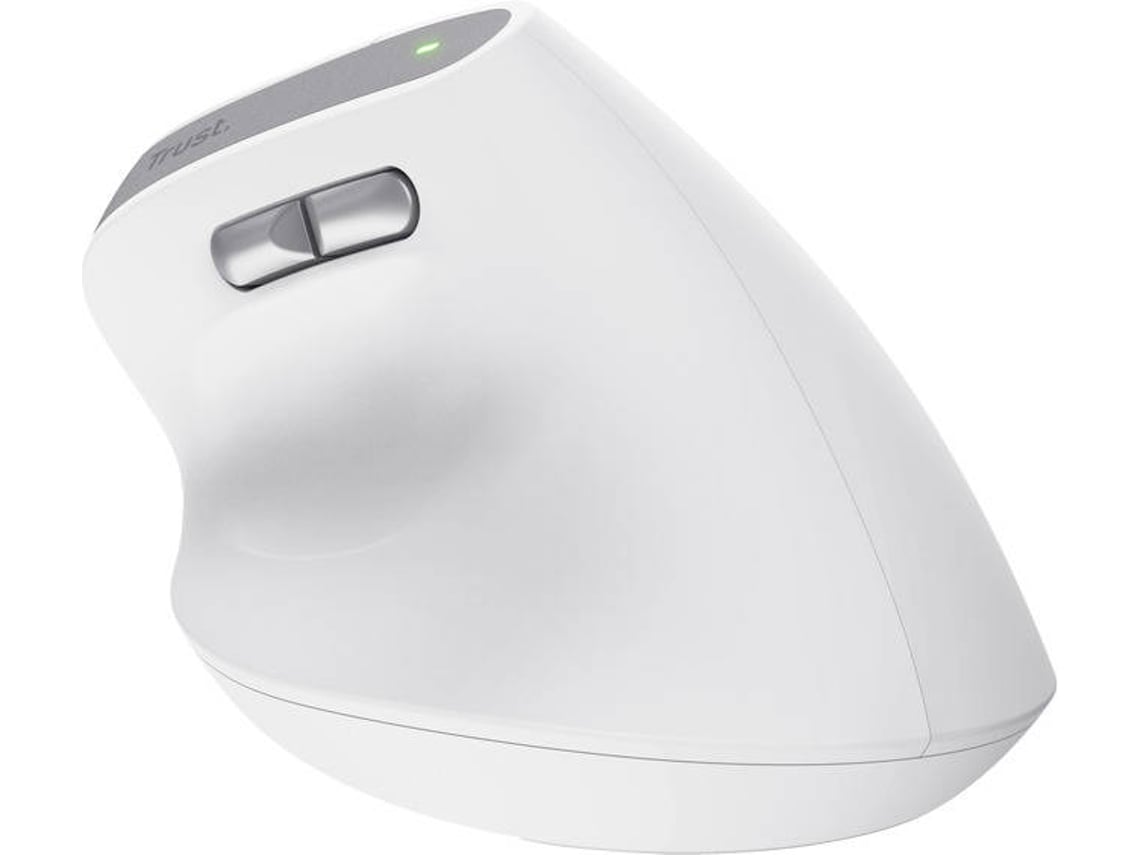 Rato Vertical Sem Fios Trust Bayo II/ Bateria recarregável/ Até 2400 DPI/ Branco - Imagem 5
