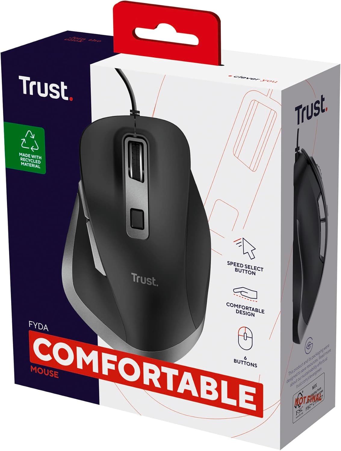 Rato Ergonómico Trust Fyda Eco/ Até 5000 DPI - Imagem 10