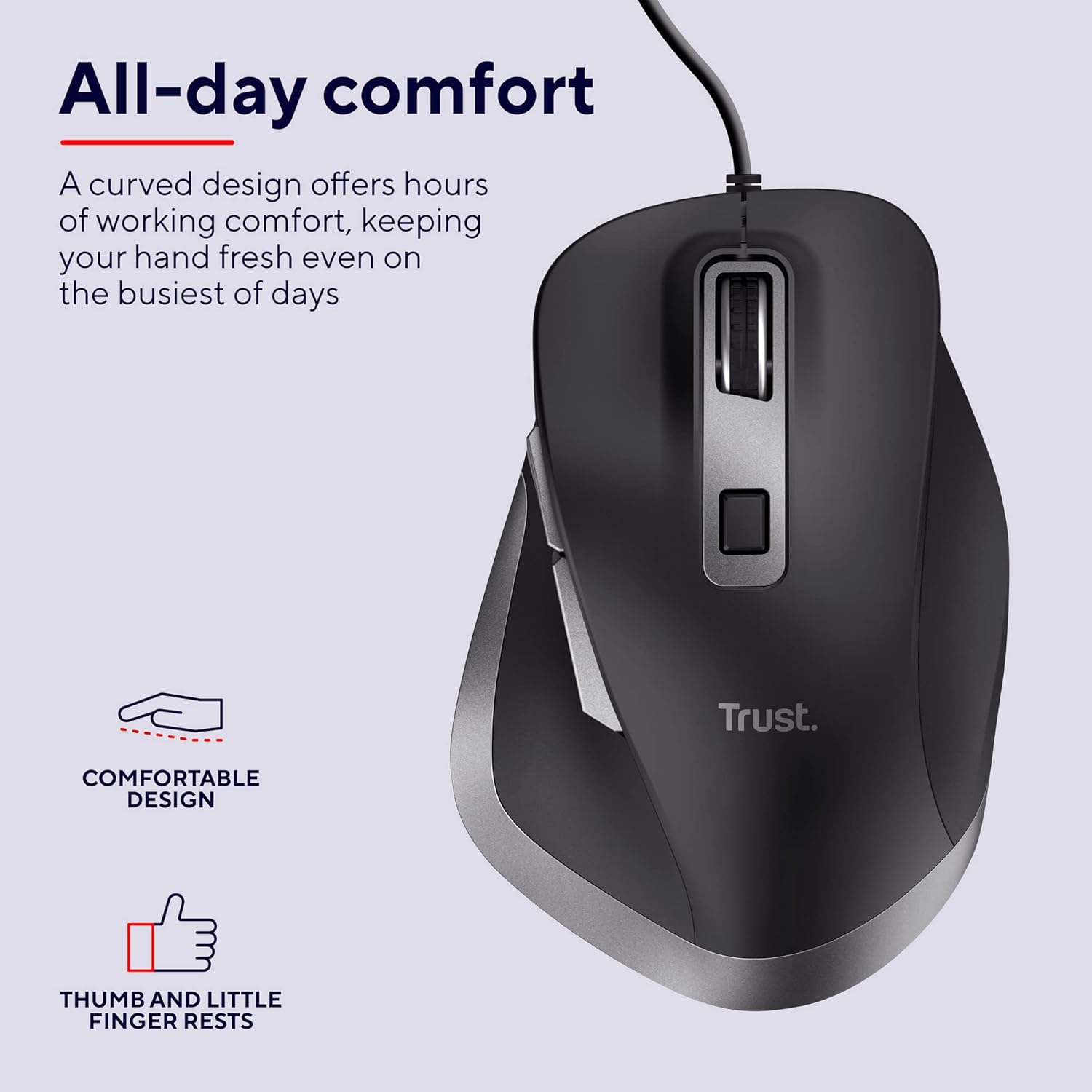 Rato Ergonómico Trust Fyda Eco/ Até 5000 DPI - Imagem 4