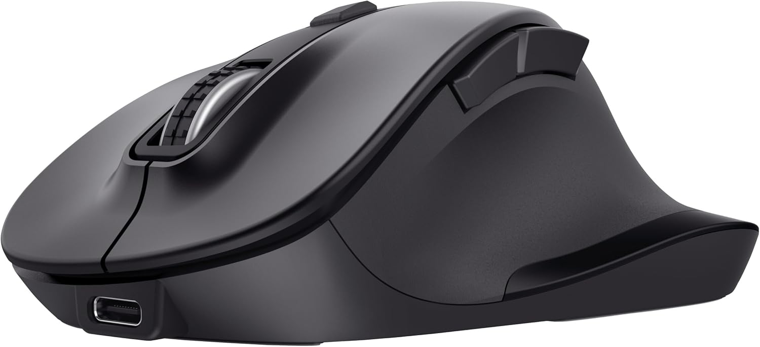 Rato Ergonómico Sem Fios Trust Fyda Multidispositivo/ Bateria recarregável/ Até 2400 DPI - Imagem 10