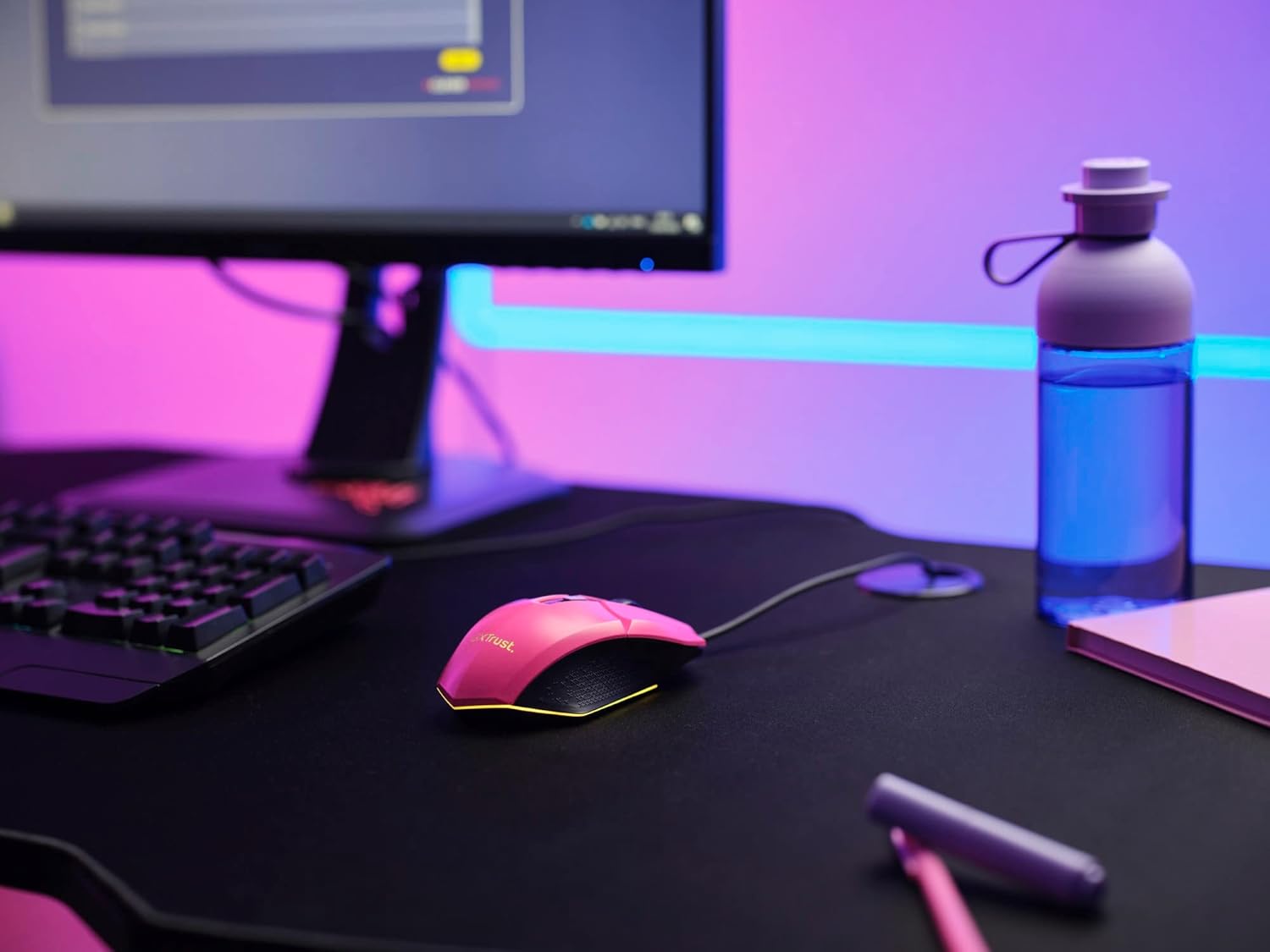 Rato Gaming Trust Gaming GXT 109 Felox/ Até 6400 DPI/ Rosa - Imagem 9