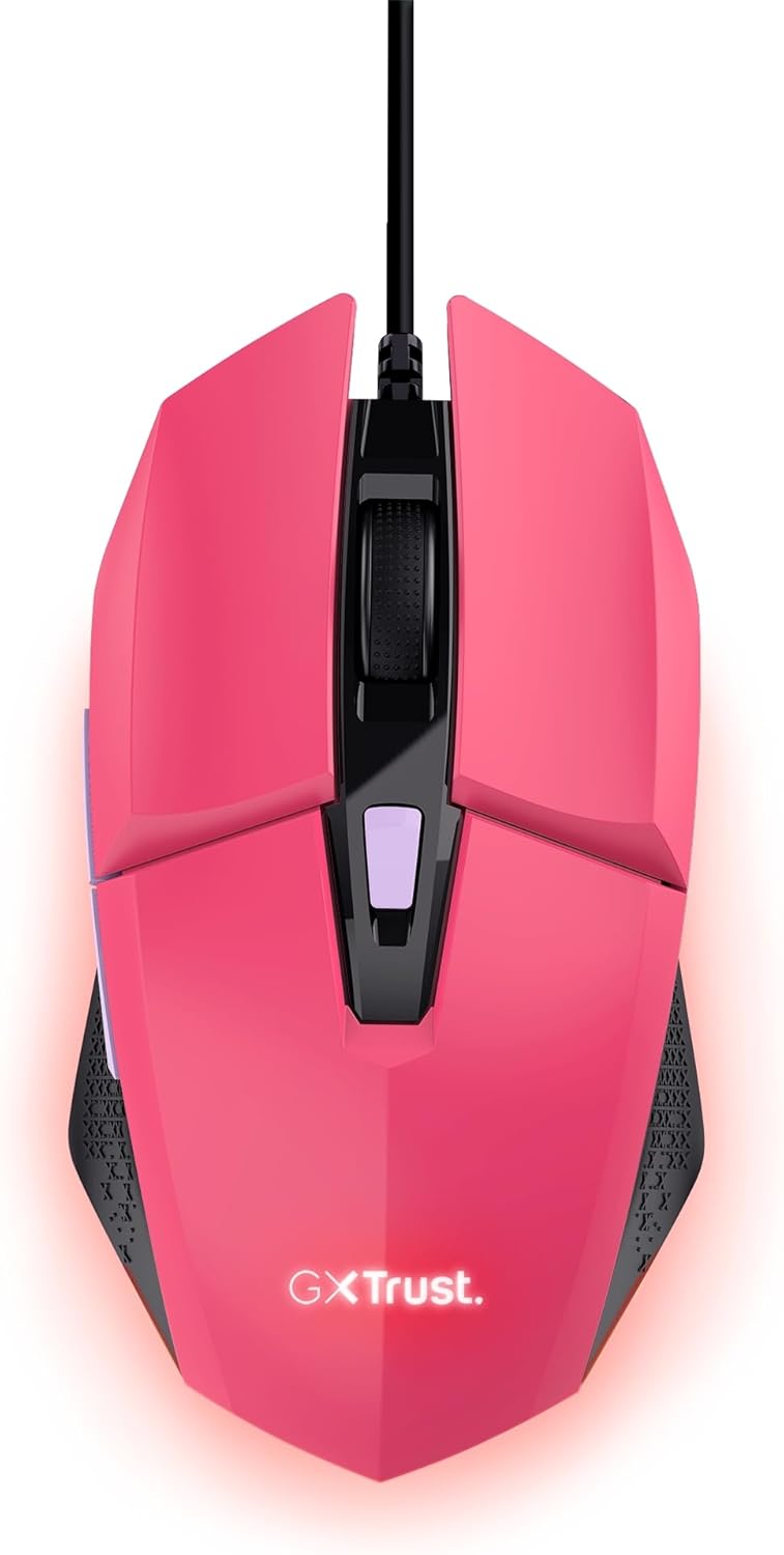 Rato Gaming Trust Gaming GXT 109 Felox/ Até 6400 DPI/ Rosa
