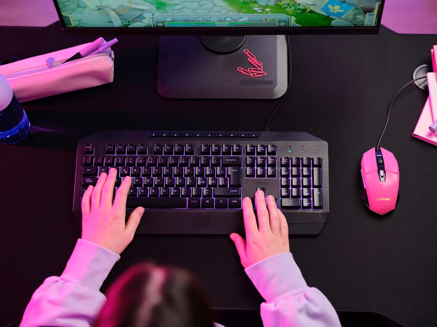 Rato Gaming Trust Gaming GXT 109 Felox/ Até 6400 DPI/ Rosa - Imagem 7