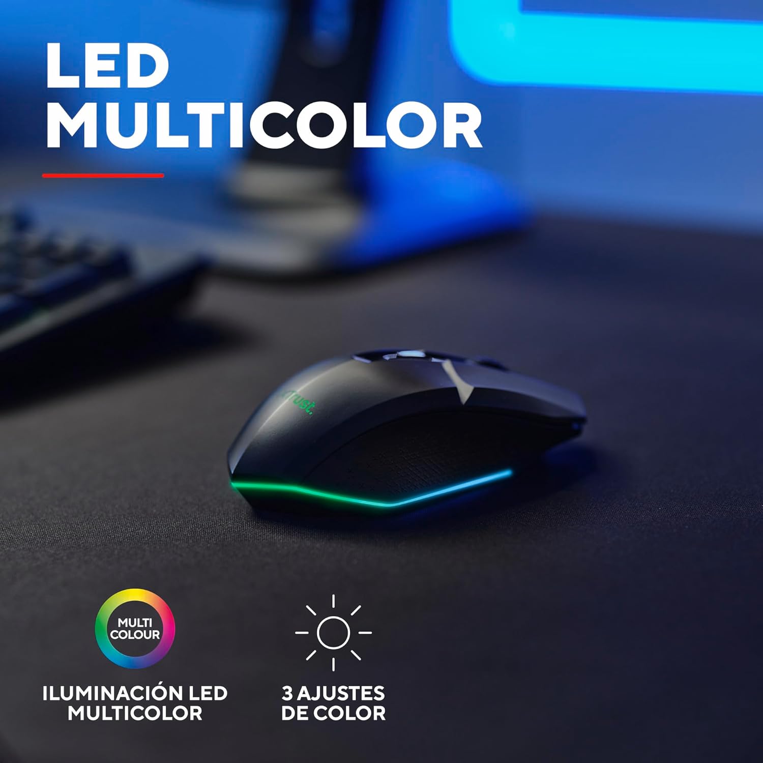Rato Gaming Sem Fios Trust Gaming GXT 110 Felox/ Bateria recarregável/ Até 4800 DPI - Imagem 5