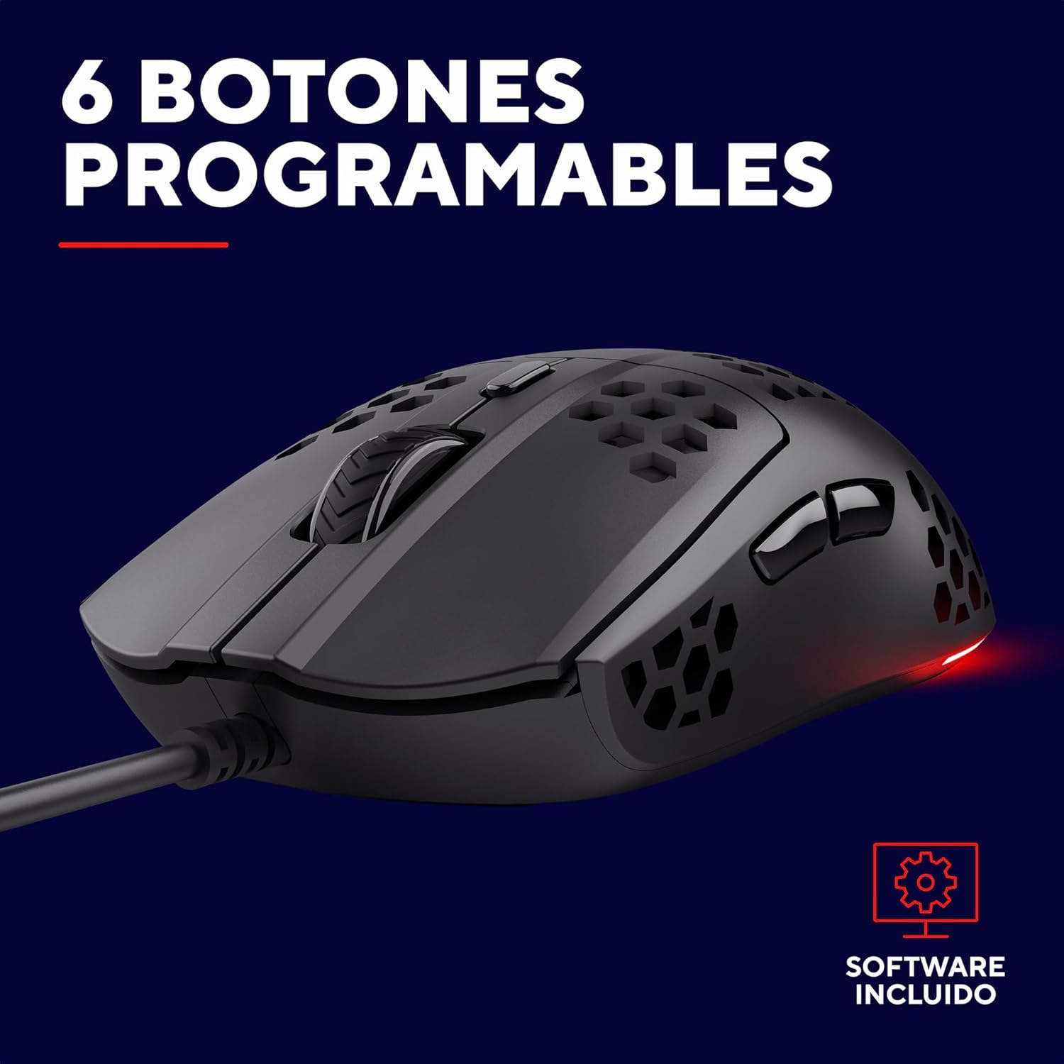 Rato Gaming Trust Gaming GXT 929 Helox/ Até 6400 DPI/ Preto - Imagem 5