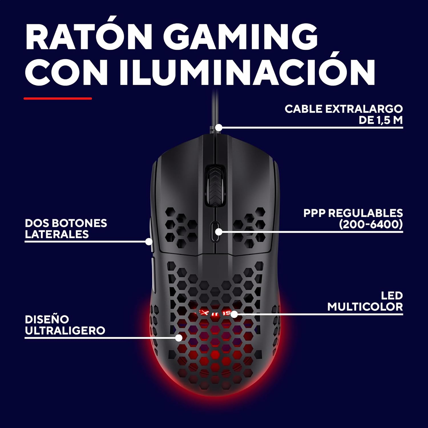 Rato Gaming Trust Gaming GXT 929 Helox/ Até 6400 DPI/ Preto - Imagem 2