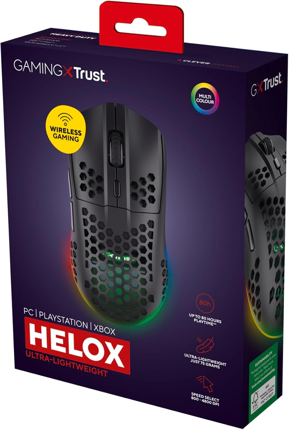 Rato Gaming Sem Fios Trust Gaming GXT 929 Helox/ Bateria recarregável/ Até 4800 DPI - Imagem 13