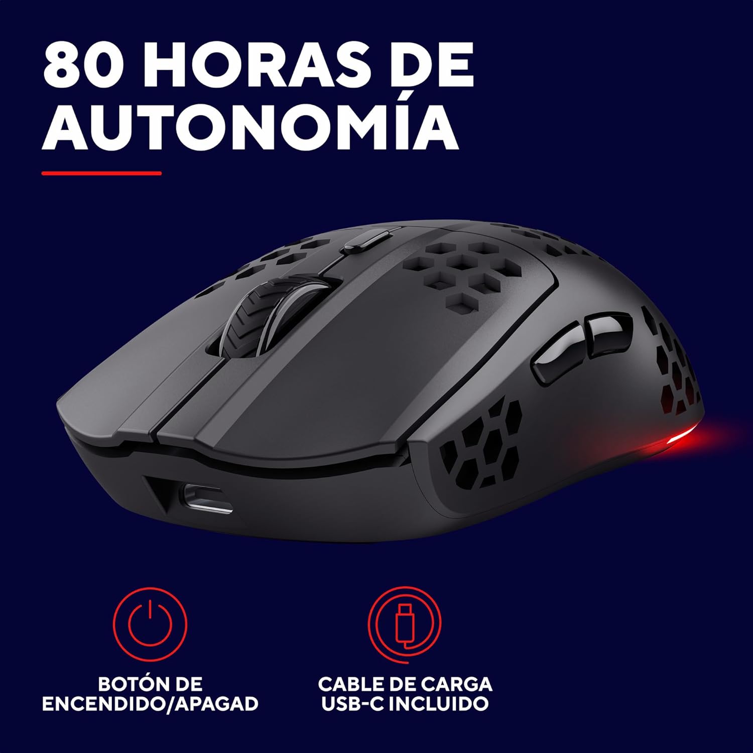 Rato Gaming Sem Fios Trust Gaming GXT 929 Helox/ Bateria recarregável/ Até 4800 DPI - Imagem 5