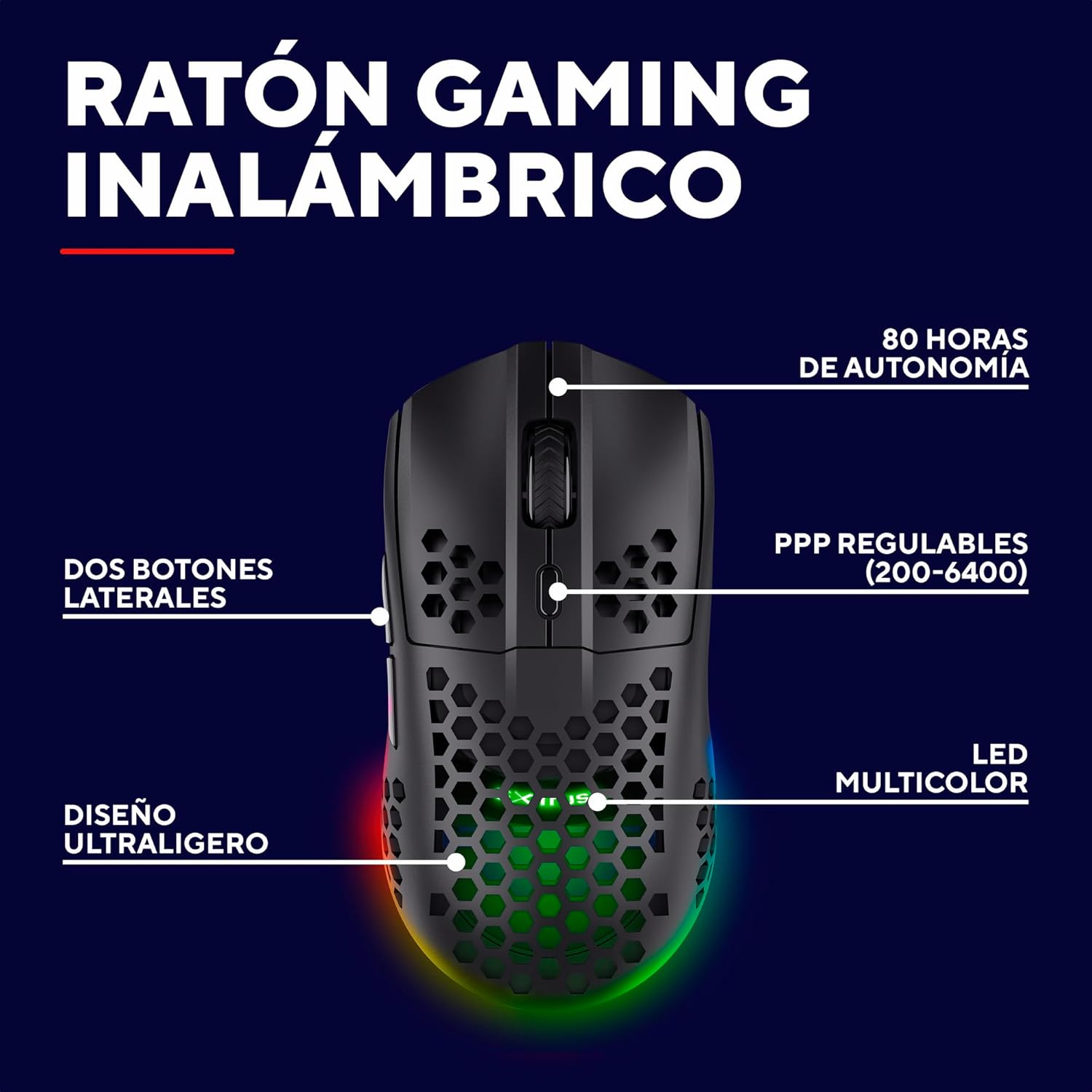 Rato Gaming Sem Fios Trust Gaming GXT 929 Helox/ Bateria recarregável/ Até 4800 DPI - Imagem 2