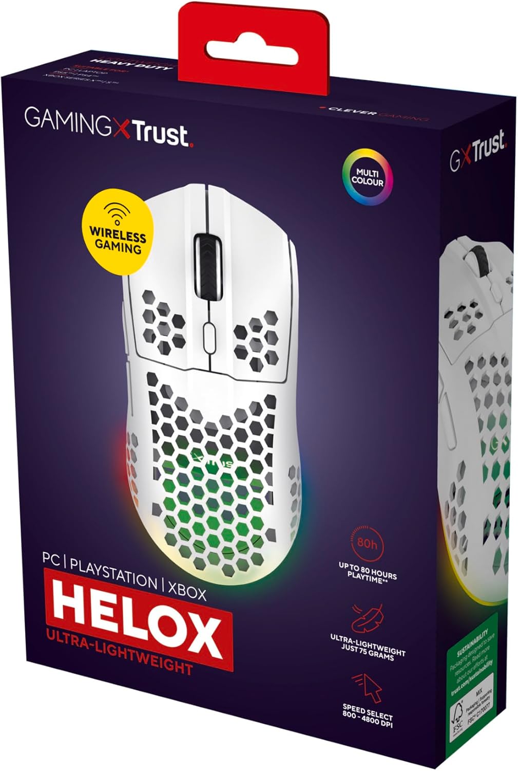 Rato Gaming Sem Fios Trust Gaming GXT 929 Helox/ Bateria Recarregável/ Até 4800 DPI/ Branco - Imagem 13