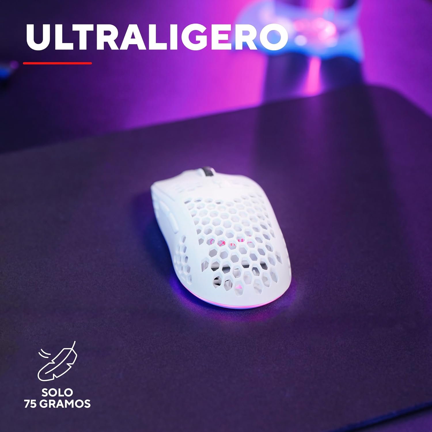 Rato Gaming Sem Fios Trust Gaming GXT 929 Helox/ Bateria Recarregável/ Até 4800 DPI/ Branco - Imagem 3