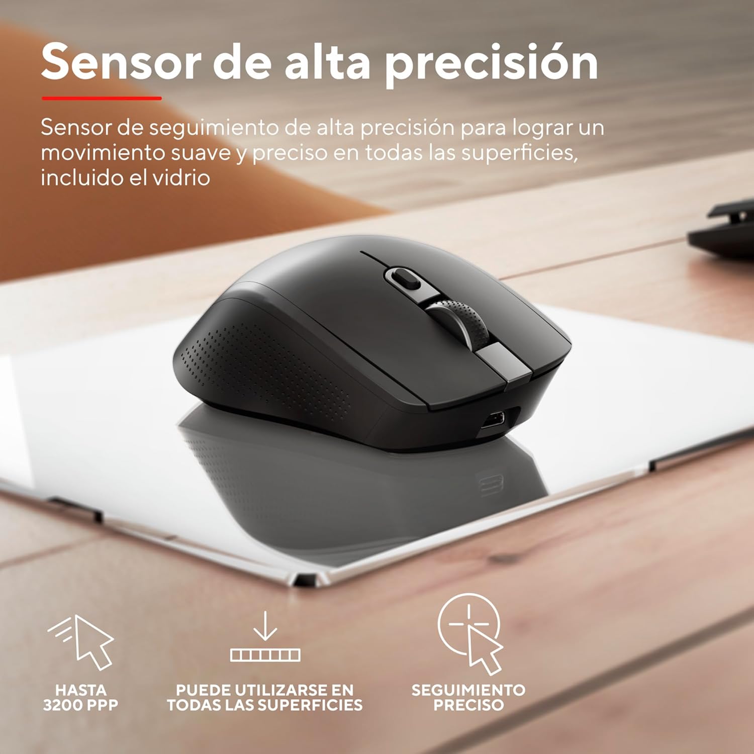 Rato Sem Fios por Bluetooth Trust Ozaa+/ Bateria Recarregável/ Até 3200 DPI - Imagem 5