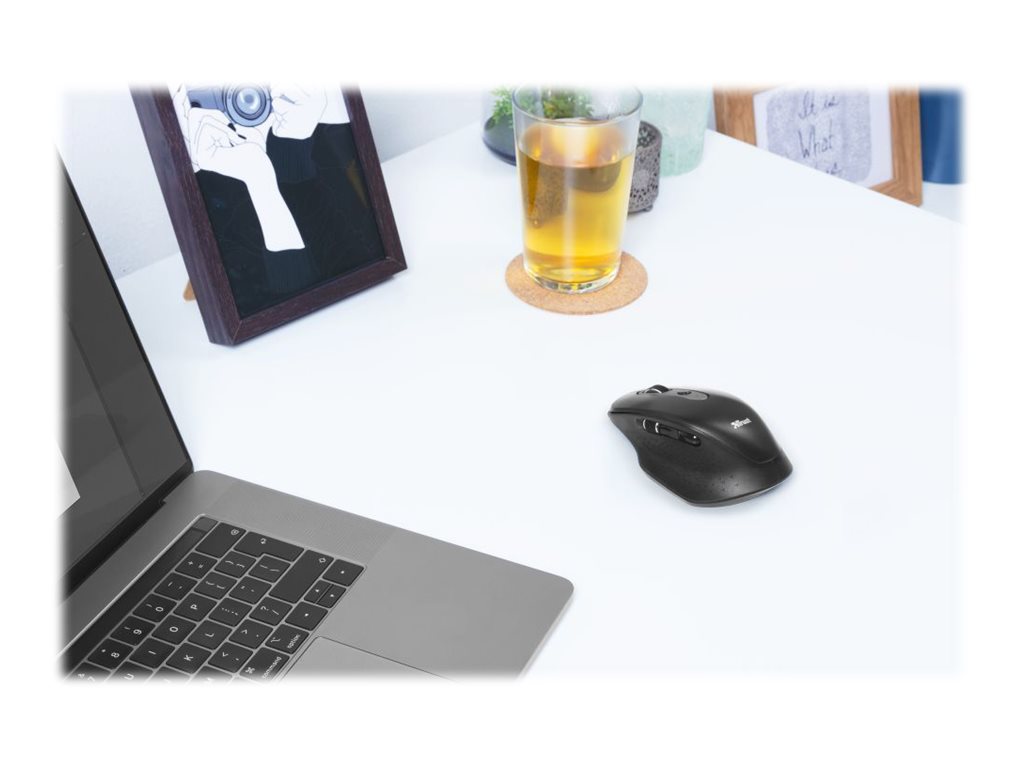 Rato Sem Fios por Bluetooth Trust Ozaa Compact Wireless/ Bateria recarregável/ Até 3200 DPI/ Preto - Imagem 9