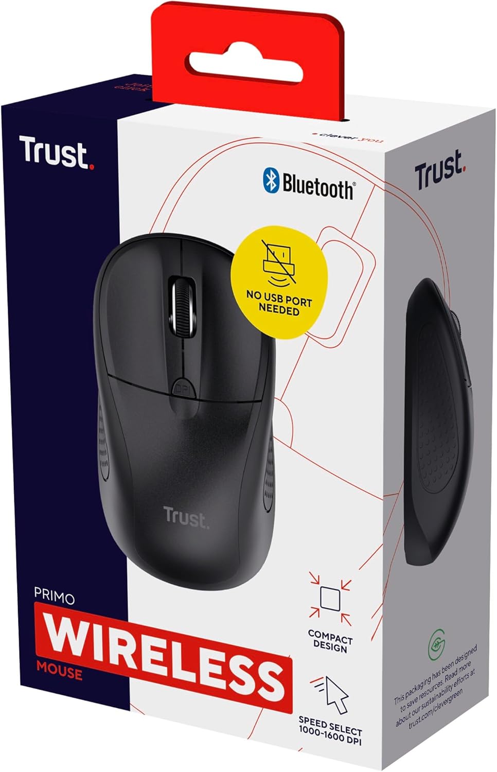Rato Sem Fios por Bluetooth Trust Primo/ Até 1600 DPI - Imagem 10
