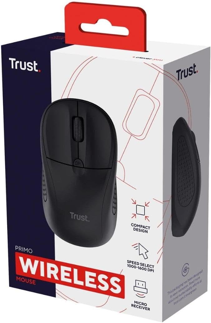 Rato Mini Sem Fios Trust Primo/ Até 1600 DPI - Imagem 3