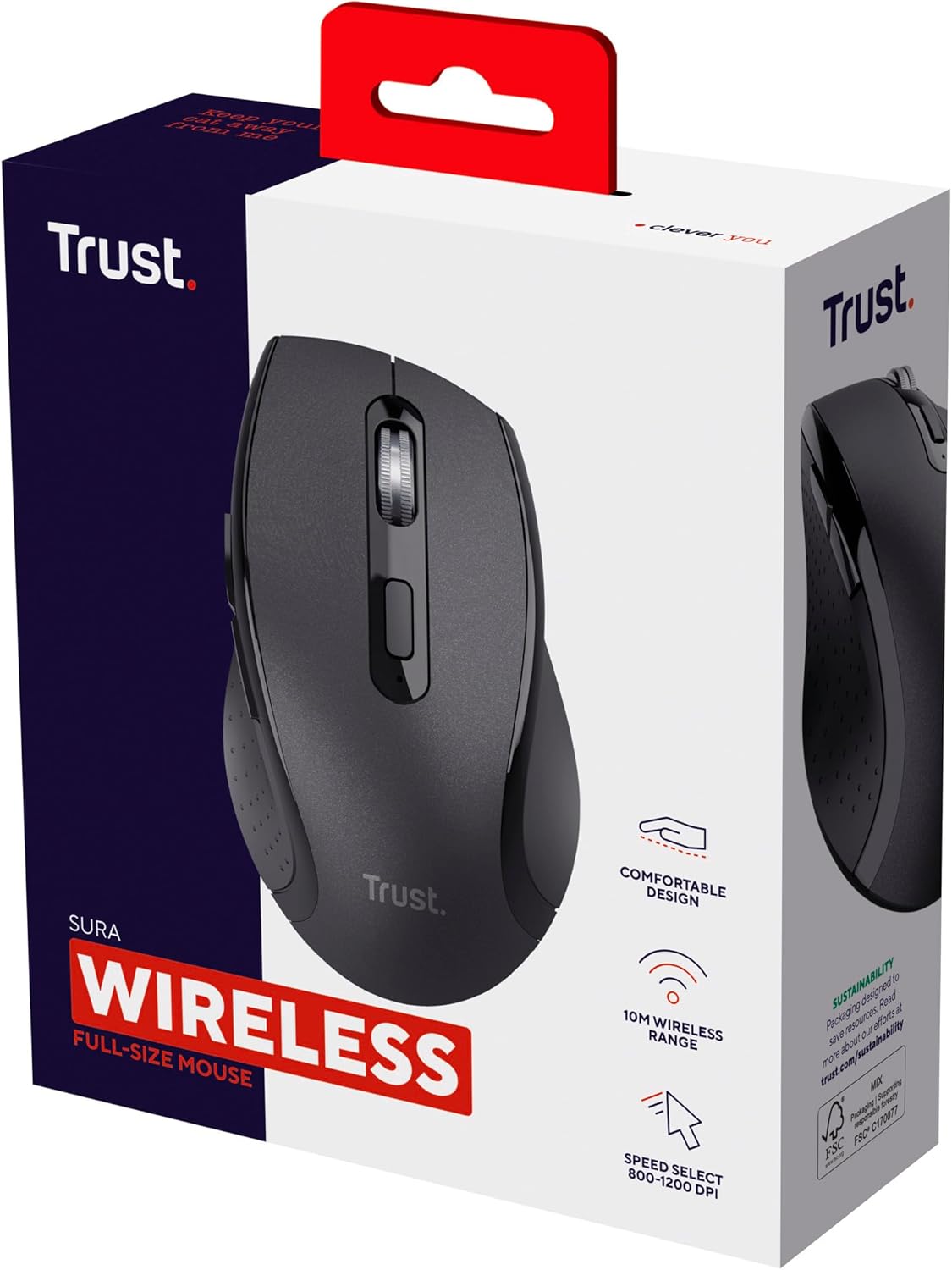 Rato Sem Fios Trust Sura/ Até 1200 DPI/ Preto - Imagem 14