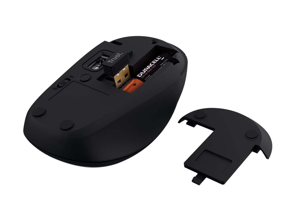 Rato Mini Sem Fios Trust Yvi+ Multidispositivo/ Até 1600 DPI/ Preto - Imagem 4