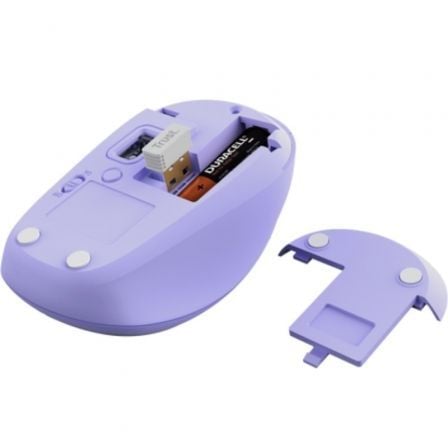 Rato Mini Sem Fios Trust Yvi+ Multidispositivo/ Até 1600 DPI/ Roxo - Imagem 4