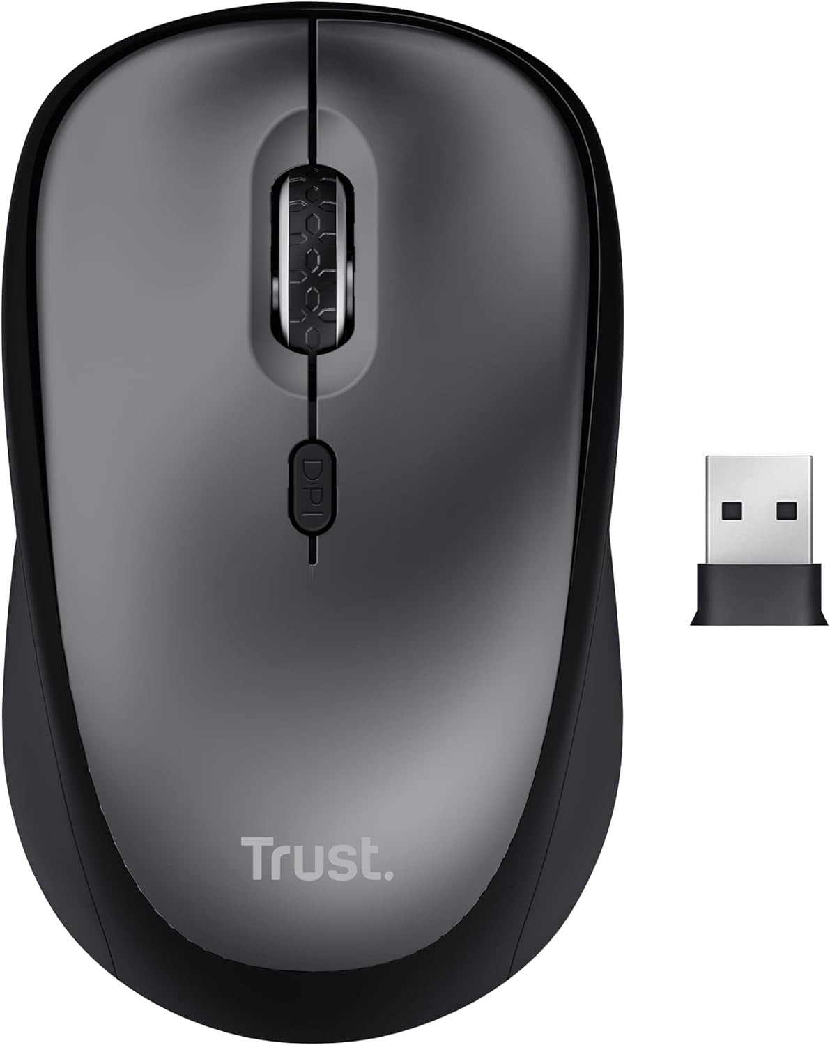 Rato Mini Sem Fios Trust Yvi+ Silent/ Até 1600 DPI/ Preto