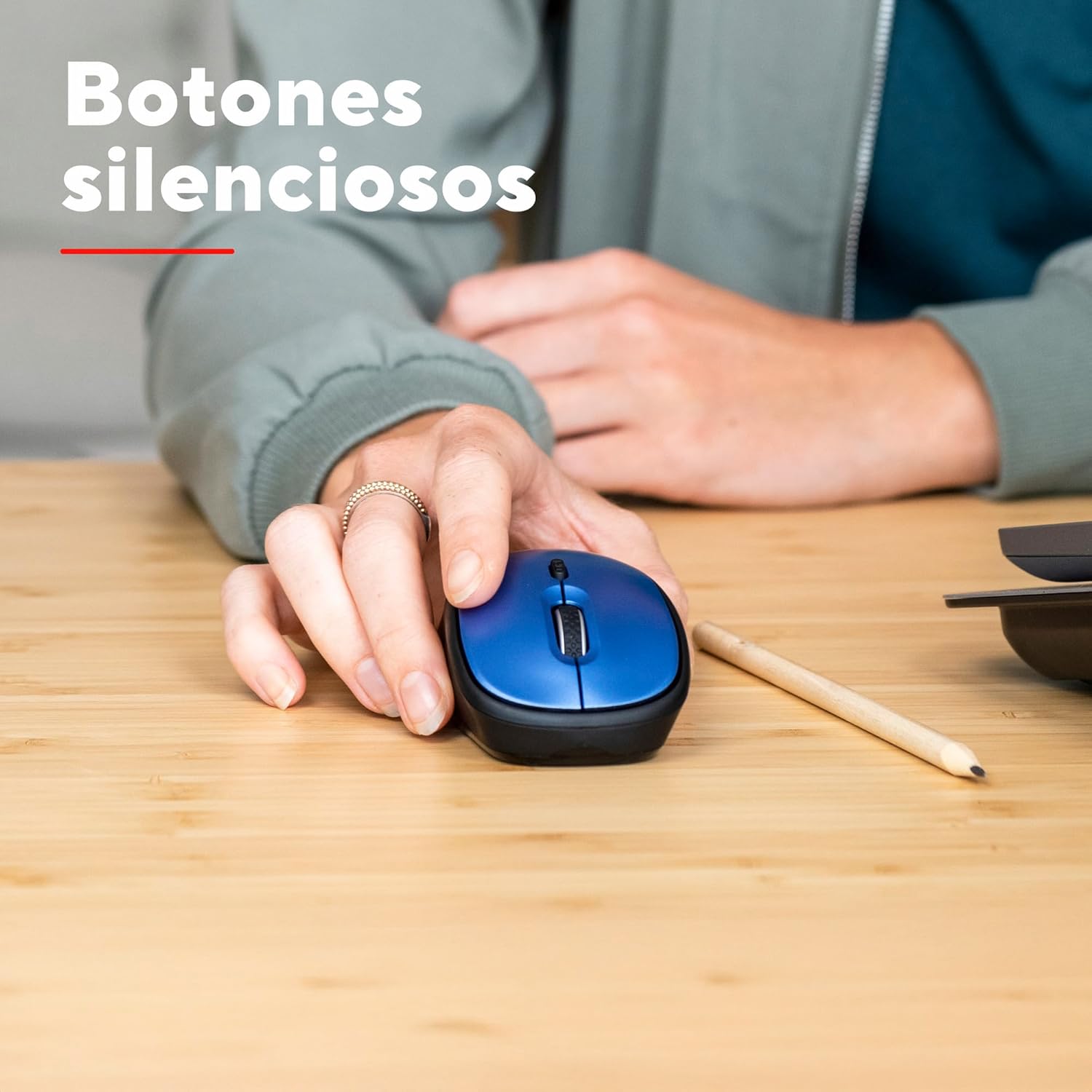 Rato Mini Sem Fios Trust Yvi+ Silent/ Até 1600 DPI/ Azul - Imagem 3