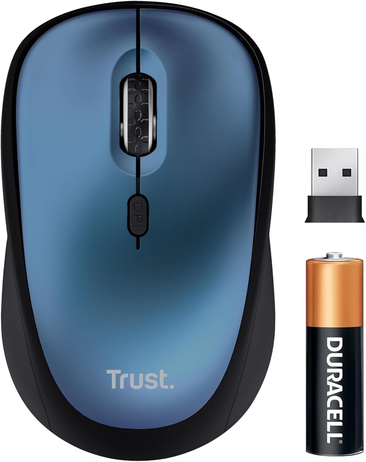 Rato Mini Sem Fios Trust Yvi+ Silent/ Até 1600 DPI/ Azul