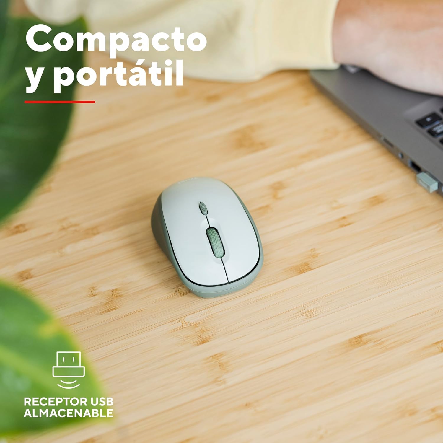 Rato Mini Sem Fios Trust Yvi+ Silent/ Até 1600 DPI/ Verde - Imagem 5