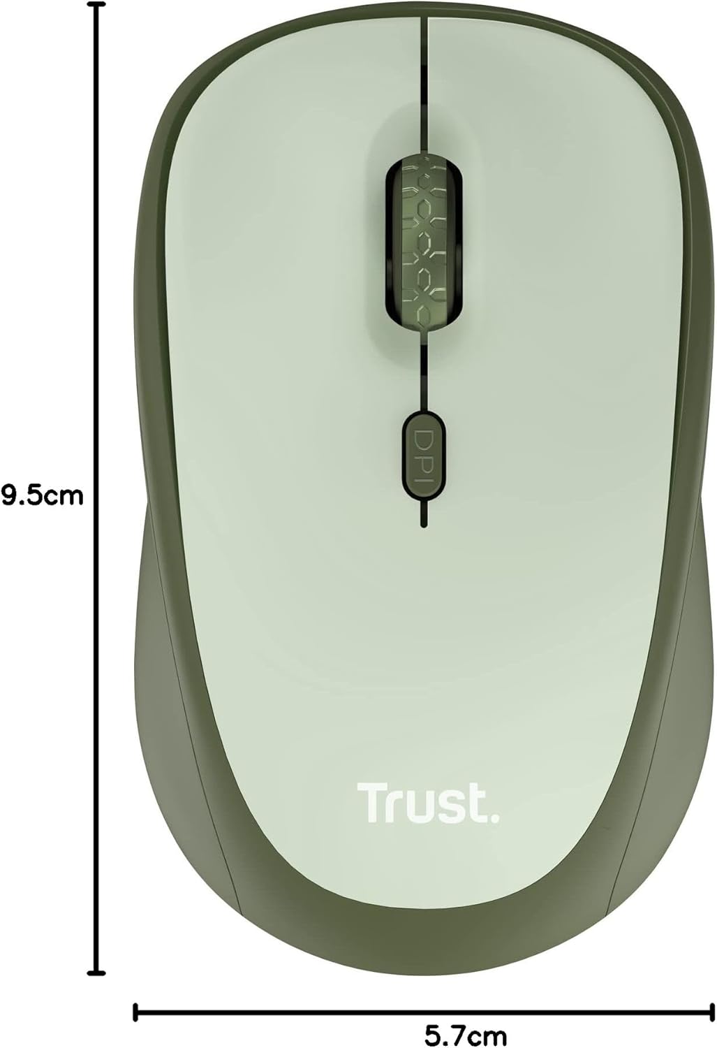 Rato Mini Sem Fios Trust Yvi+ Silent/ Até 1600 DPI/ Verde - Imagem 14