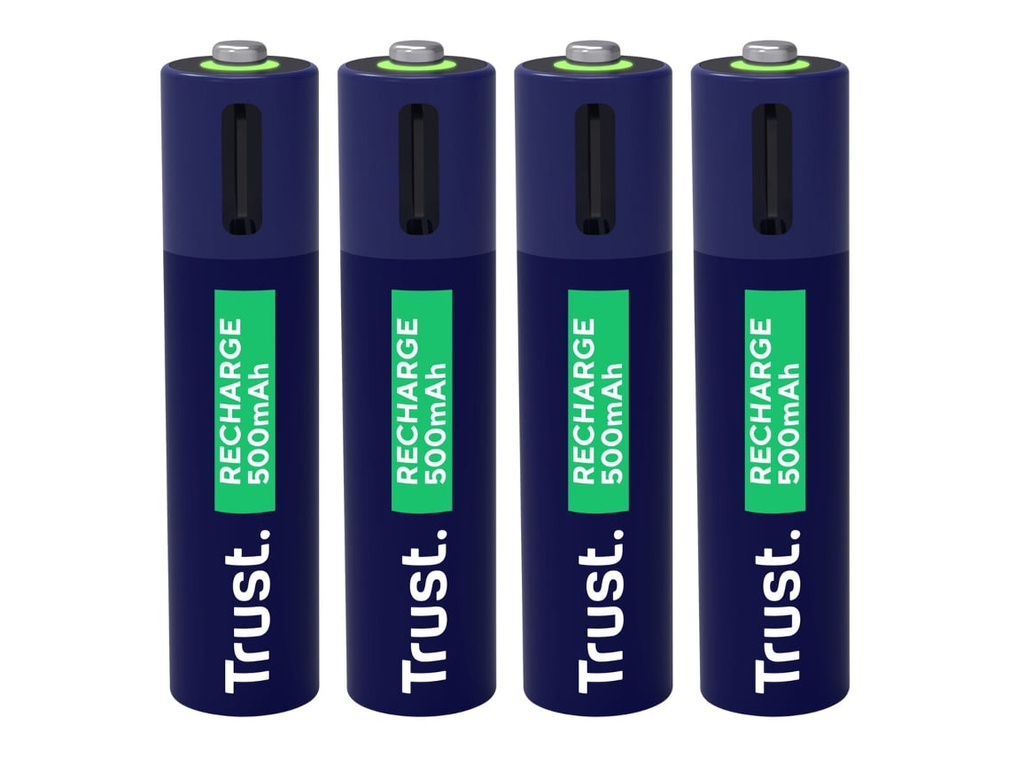 Pack de 4 Pilhas AAA Trust 25671/ Recarregáveis