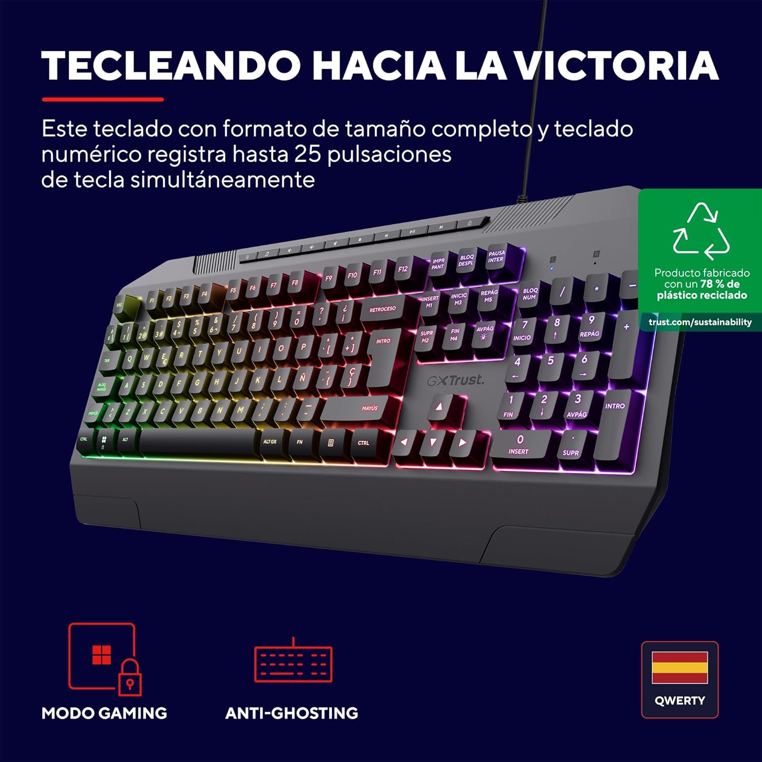 Teclado Gaming Trust Gaming GXT 836 EVOCX - Imagem 2