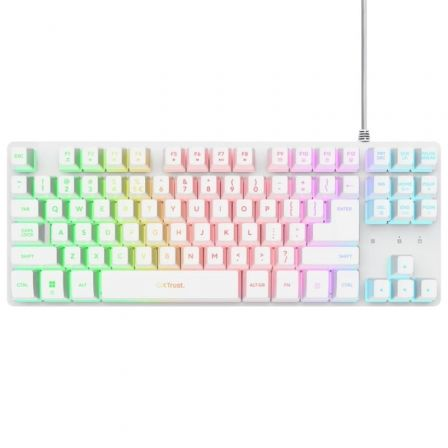 Teclado Gaming Trust Gaming GXT 833 Thado TKL 25896/ Branco - Imagem 2