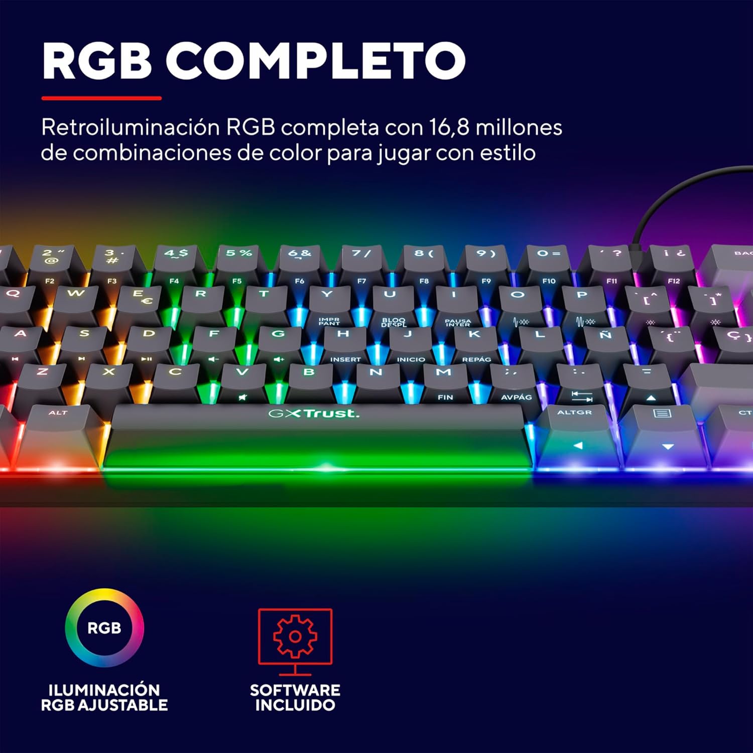 Teclado Gaming Mecânico Trust Gaming GXT 867 Acira - Imagem 6