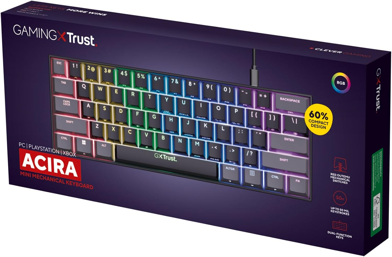 Teclado Gaming Mecânico Trust Gaming GXT 867 Acira - Imagem 12
