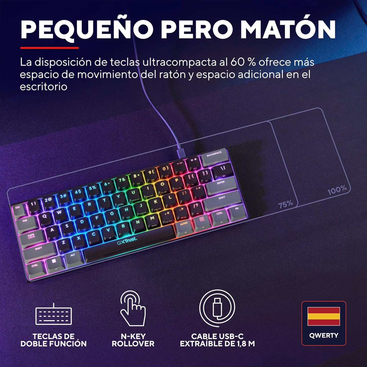 Teclado Gaming Mecânico Trust Gaming GXT 867 Acira - Imagem 4