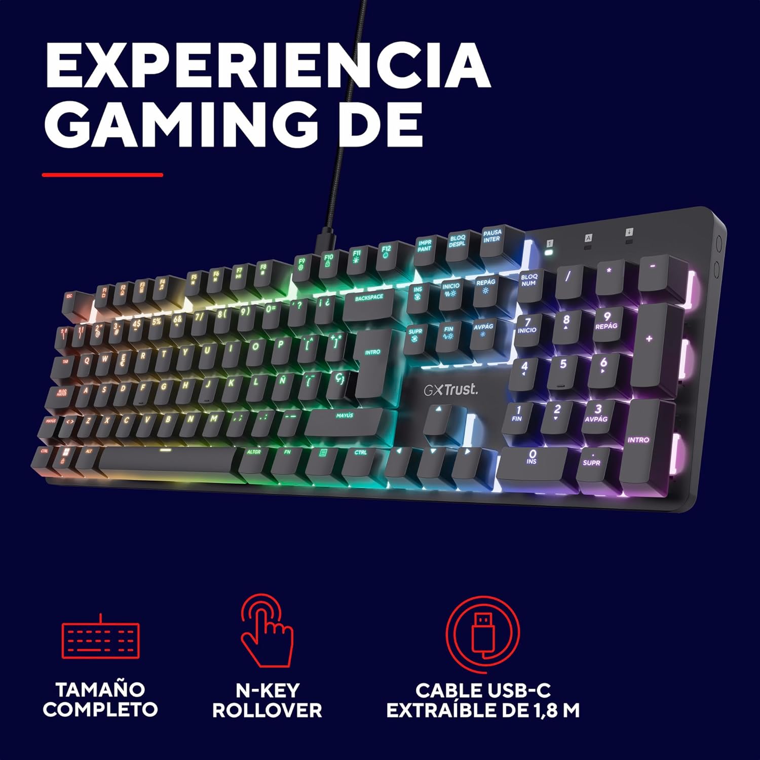 Teclado Gaming Mecânico Trust Gaming GXT 871 - Imagem 4