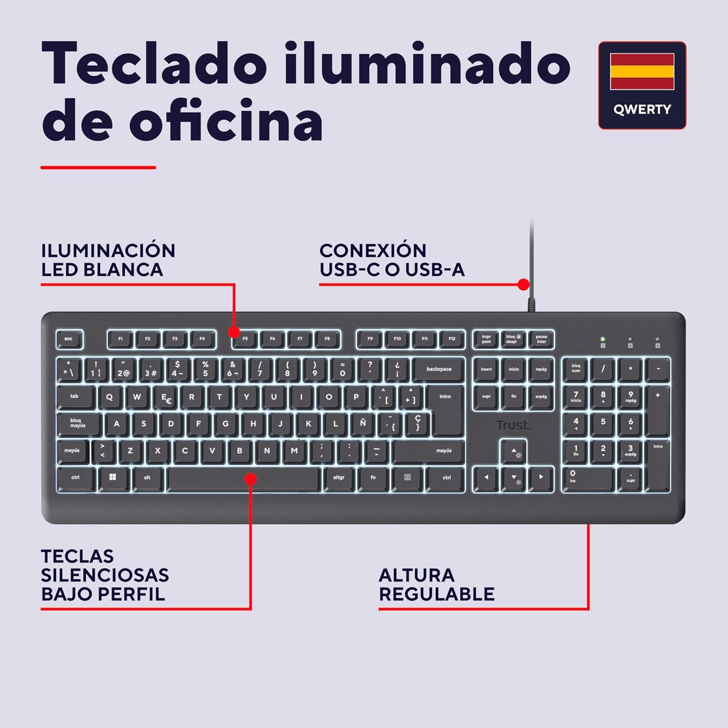 Teclado Trust Primo 25821 - Imagem 2