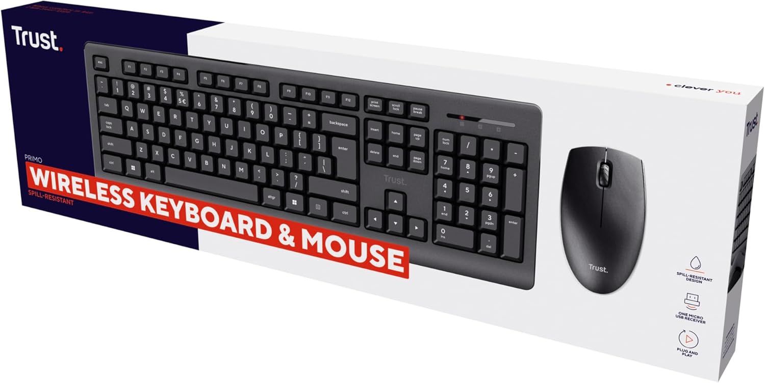 Teclado e Rato Sem Fios Trust Primo Wireless Deskset - Imagem 12