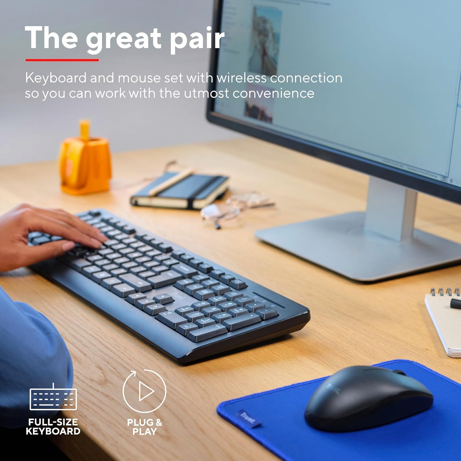 Teclado e Rato Sem Fios Trust Primo Wireless Deskset - Imagem 3