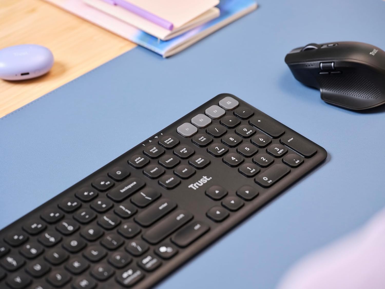 Teclado Compacto Sem Fios por Bluetooth Trust Vaiya - Imagem 9