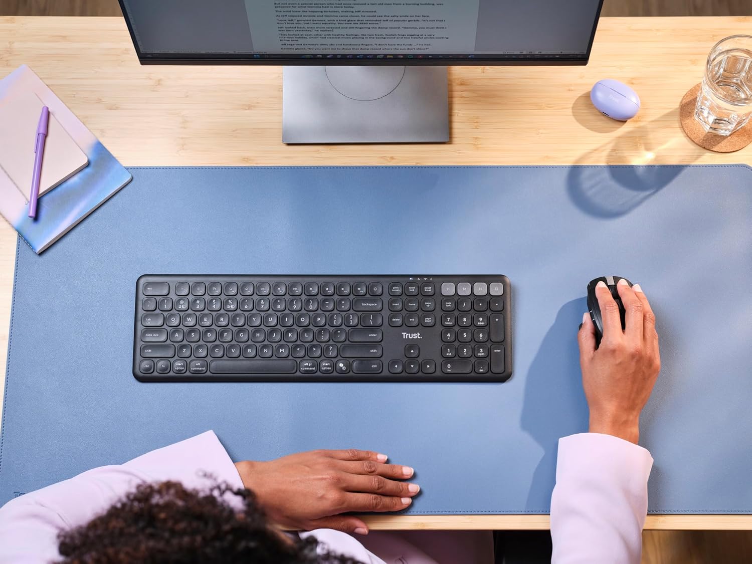 Teclado Compacto Sem Fios por Bluetooth Trust Vaiya - Imagem 8