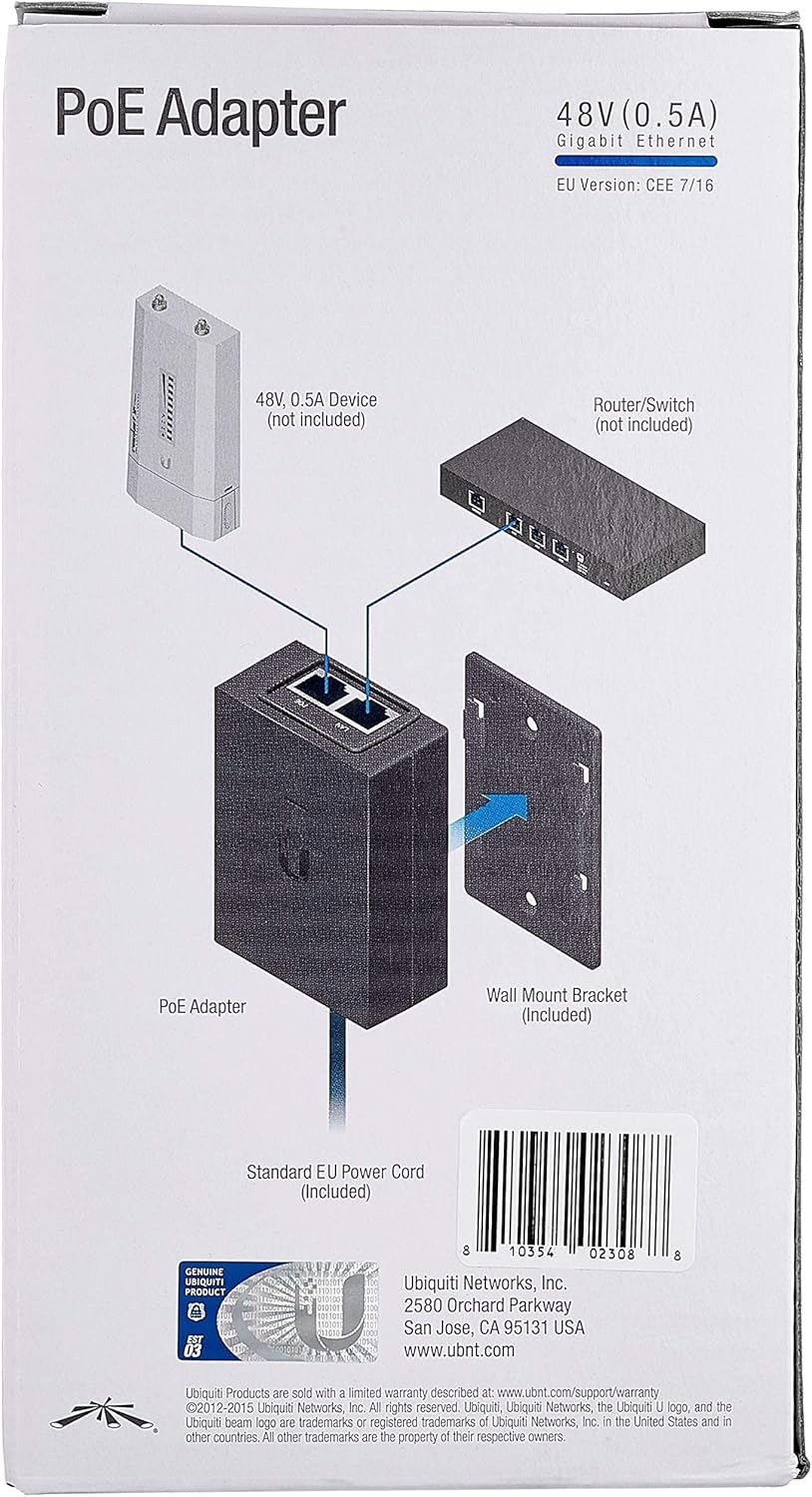 Alimentador PoE Ubiquiti POE-48-24W-G Gigabit - Imagem 3