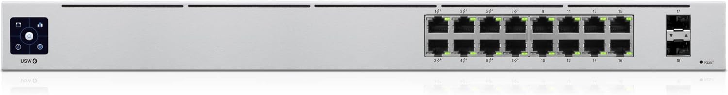 Switch Gerível Ubiquiti USW-16-POE 16 Portas/ RJ-45 Gigabit 10/100/1000/ SFP/ PoE+ - Imagem 4